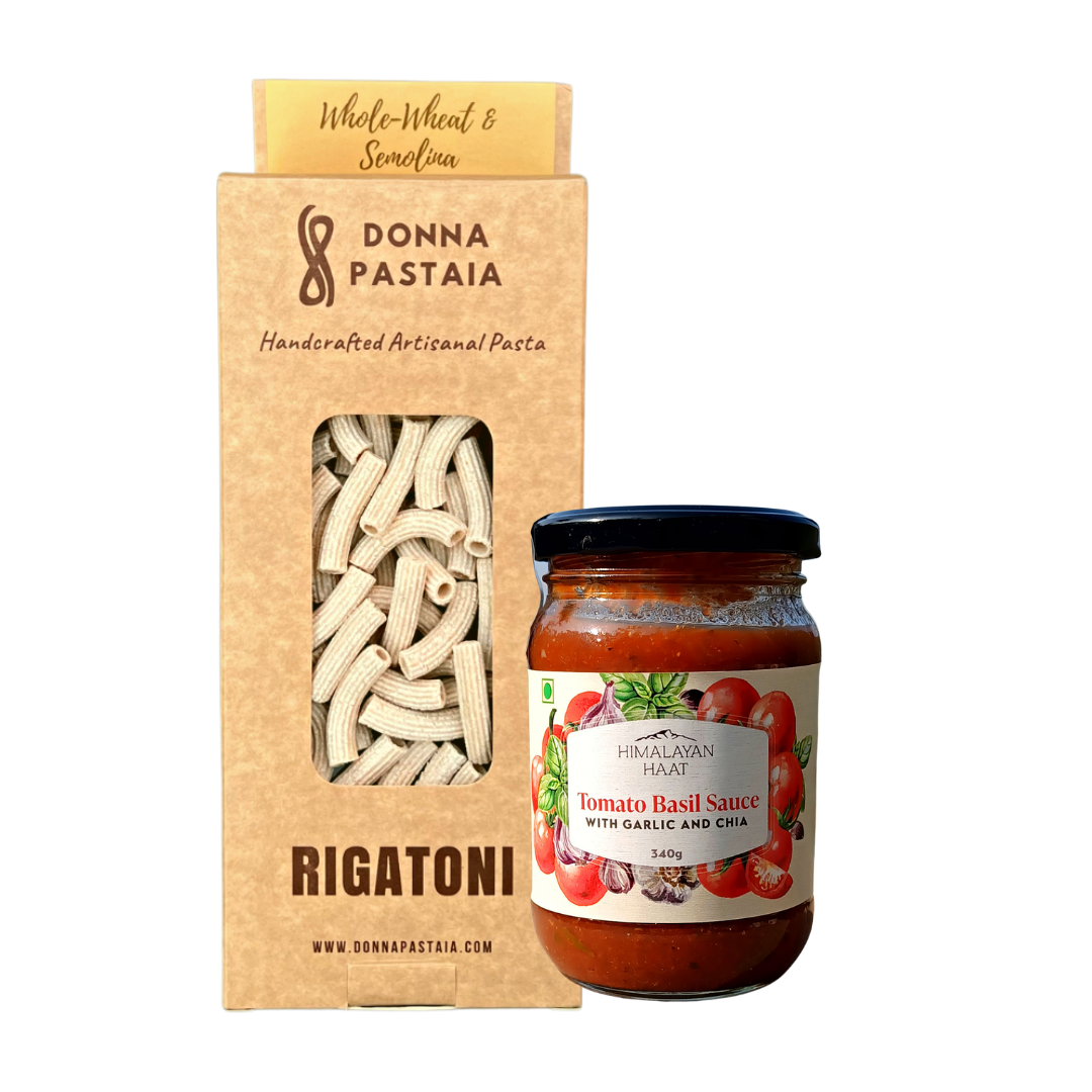 Wholewheat Pasta and Tomato Basil Sauce Combo
