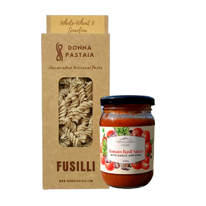 Wholewheat Pasta and Tomato Basil Sauce Combo
