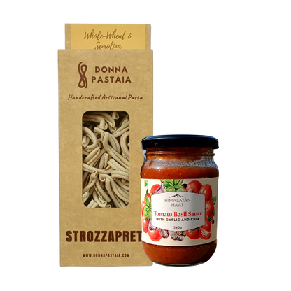 Wholewheat Pasta and Tomato Basil Sauce Combo